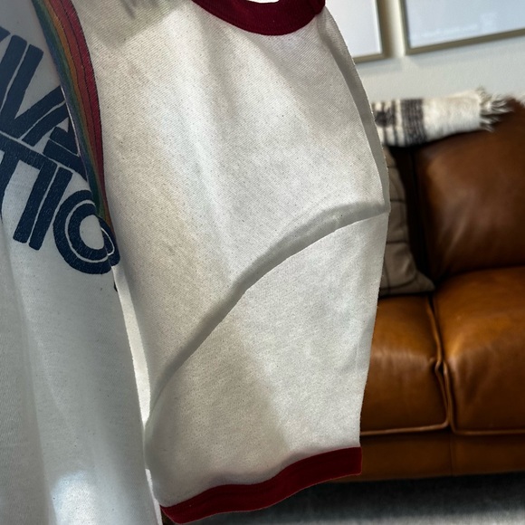 ❤️SOLD❤️Aviation Nation Retro Rainbow Ringer Tee - Picture 7 of 8